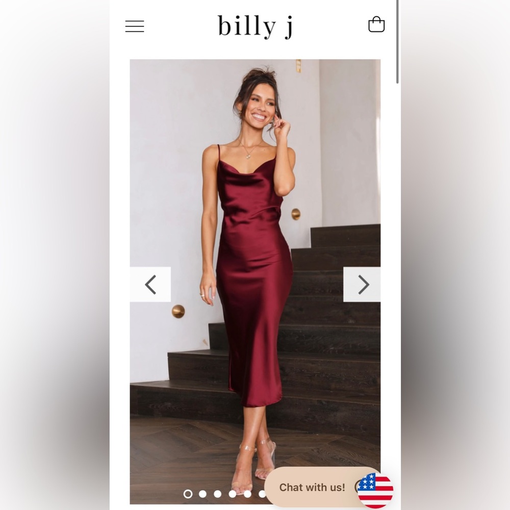 Jewels Midi Dress in Wine